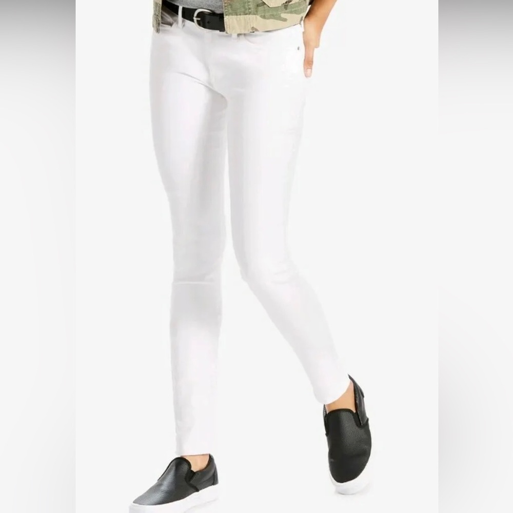 Levis Womens 711 Skinny Jeans White size 18 34W x 30L
